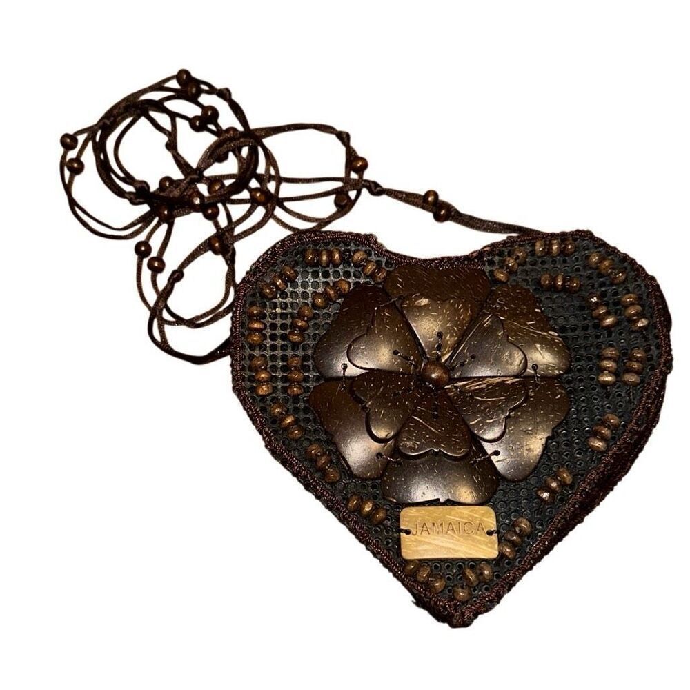 Authentic coconut zippered purse from Jamaica